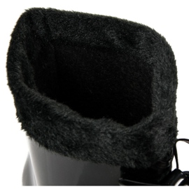 Holínky do deště s izolací černá 1