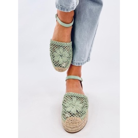 Prolamované espadrilkové sandály Premat Green zelená 1 Prolamované espadrilkové sandály Premat Green zelená 1