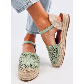 Prolamované espadrilkové sandály Premat Green zelený 2