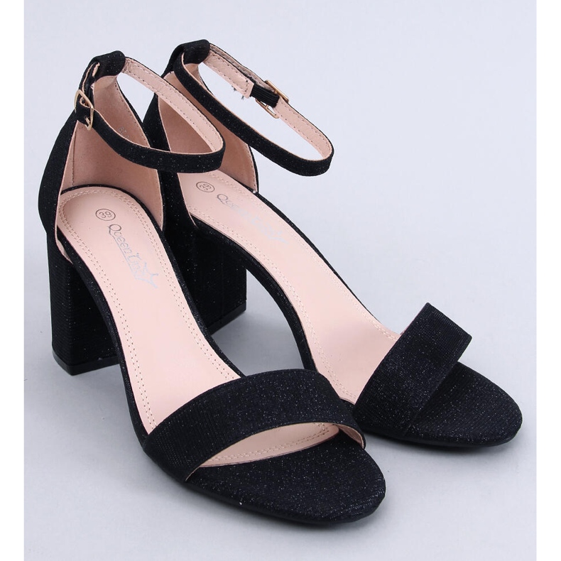 Iridescent Yanas Black sandály na vysokém podpatku černá 1