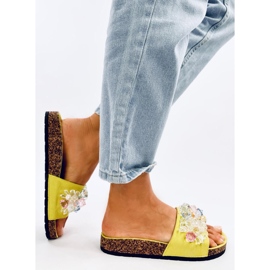 Korkové žabky s kamínky Maliv Green zelená 2 Korkové žabky s kamínky Maliv Green zelená 2