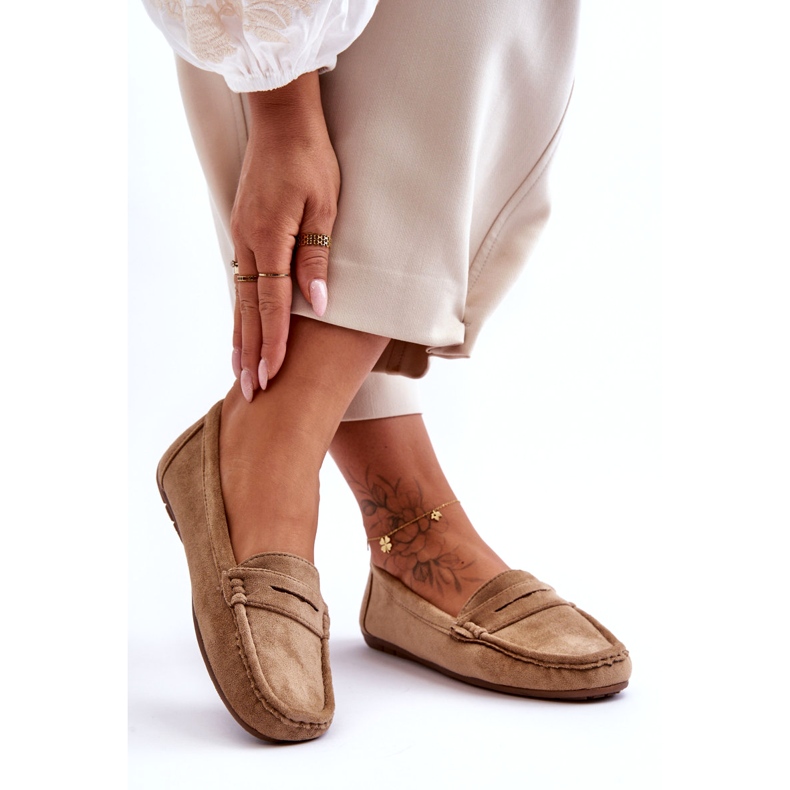 Dámské semišové mokasíny Brown Lenvie hnědý 4