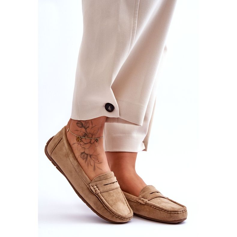 Dámské semišové mokasíny Brown Lenvie hnědý 1