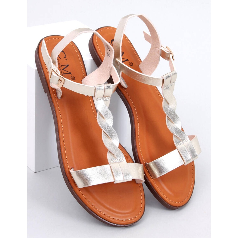 Dámské sandály Pourta Gold zlatý 1 Dámské sandály Pourta Gold zlatý 1