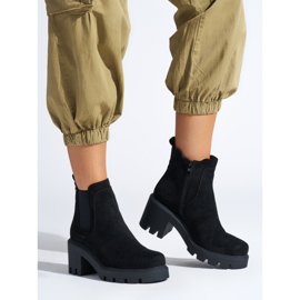 Černé dámské kotníkové boty černý 1