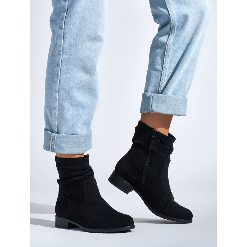 Dámské černé kovbojské boty černá 1