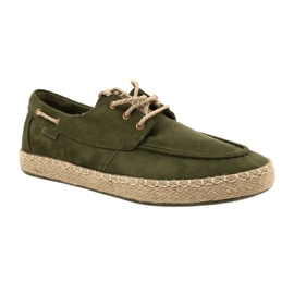 Pánské šněrovací espadrilky Big Star NN174055 Khaki zelený 1