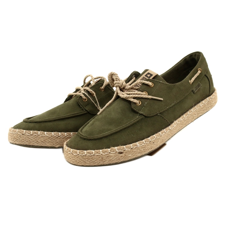 Pánské šněrovací espadrilky Big Star NN174055 Khaki zelená 2