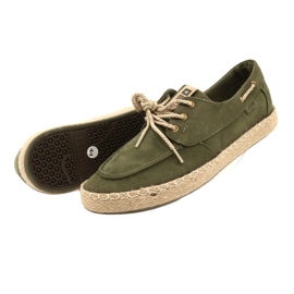 Pánské šněrovací espadrilky Big Star NN174055 Khaki zelená 4