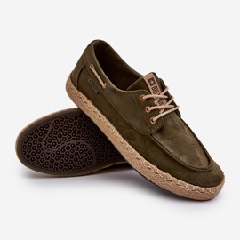 Pánské šněrovací espadrilky Big Star NN174055 Khaki zelený 1
