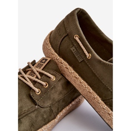 Pánské šněrovací espadrilky Big Star NN174055 Khaki zelený 2