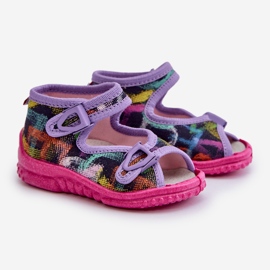 Lemigo Dětské pantofle Nel 310-06 Gokids Multicolor fialový 1 Lemigo Dětské pantofle Nel 310-06 Gokids Multicolor fialový 1