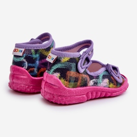 Lemigo Dětské pantofle Nel 310-06 Gokids Multicolor fialový 2 Lemigo Dětské pantofle Nel 310-06 Gokids Multicolor fialový 2
