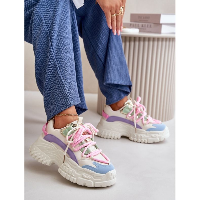 Dámské tenisky na robustní podrážce Multicolor Nevela béžový 1