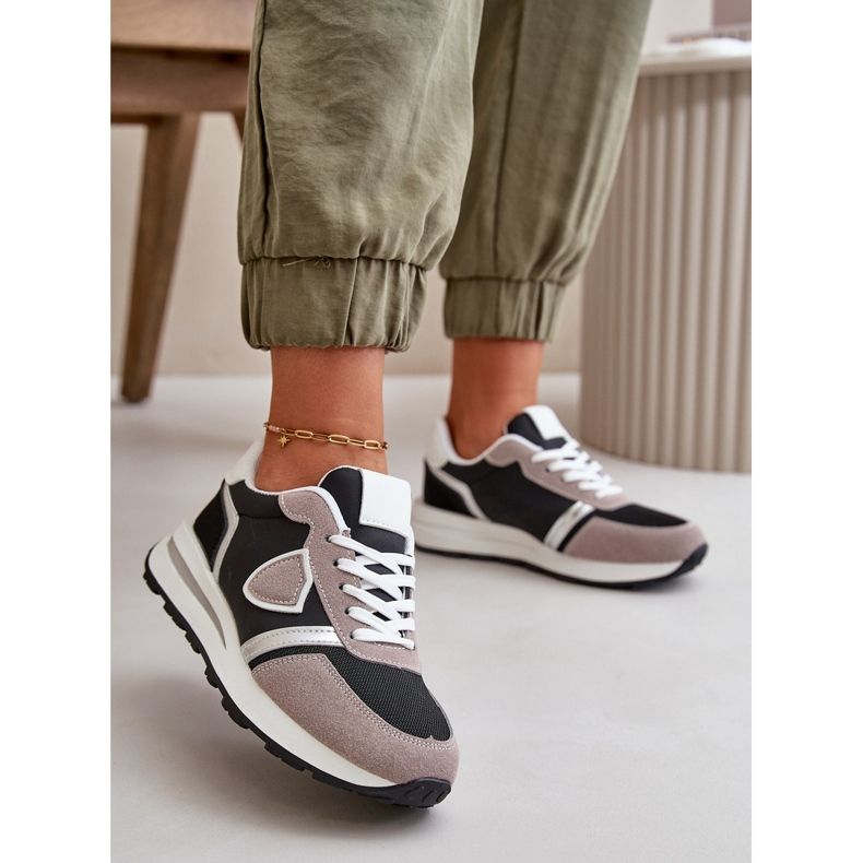 Dámské tenisky s třpytivým černým Velaniela černá 2