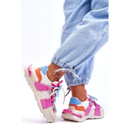 Seastar Dámská módní šněrovací sportovní obuv, béžová a růžová béžový 1