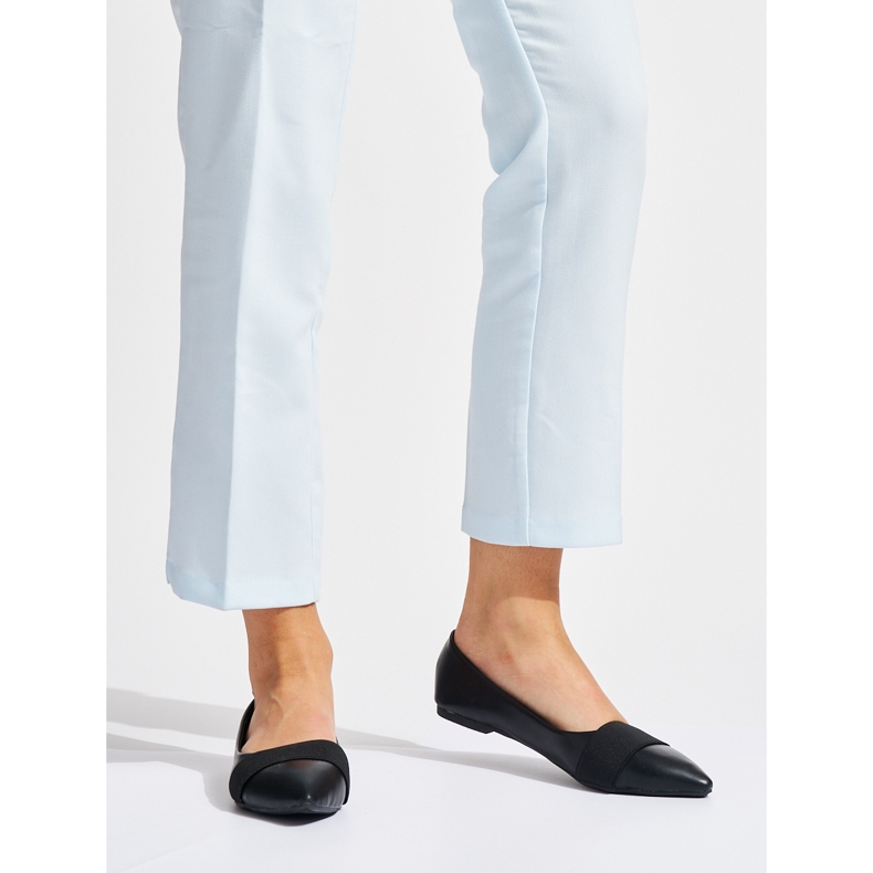 Dámské černé balerínky černý 1