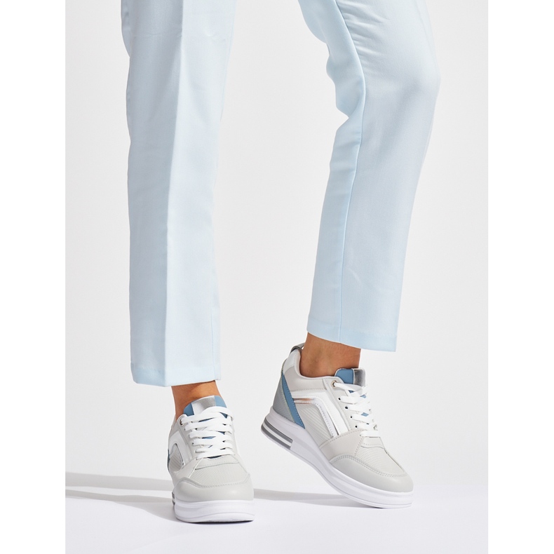 Dámské šedé tenisky se skrytým klínem šedá 2 Dámské šedé tenisky se skrytým klínem šedá 2