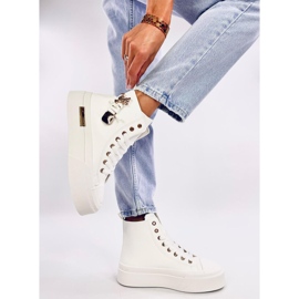 Vysoké tenisky Abba White bílý 2