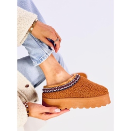 Krátké sněhule s Lamb Camel hnědý 1