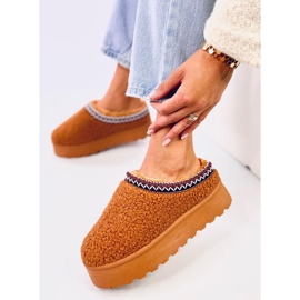 Krátké sněhule s Lamb Camel hnědý 2