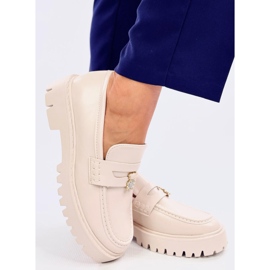 Mokasíny na platformě Rimet Beige béžový 3