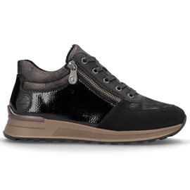 Dámské zateplené černé tenisky Rieker N1407-00 černý 1