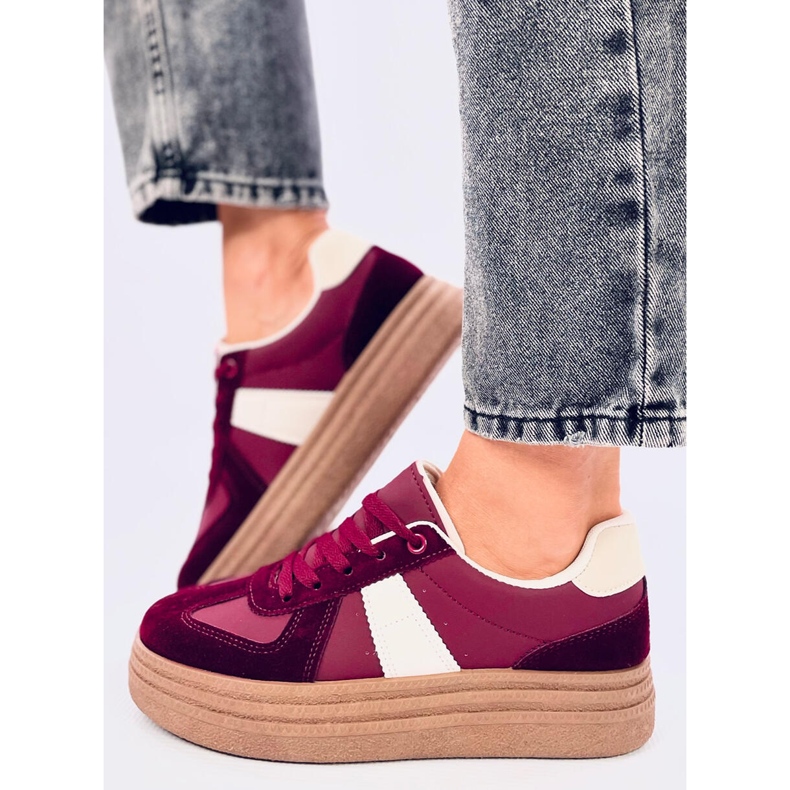 Tenisky Belmont Wine s vysokou podrážkou červené 2