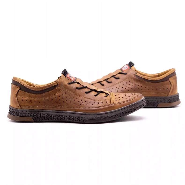 Polbut Pánské kožené boty K22P camel hnědý 2