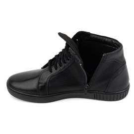 Olivier Pánské kožené boty, Chelsea boots, vysoké tenisky, 427KNT, černé černá 7