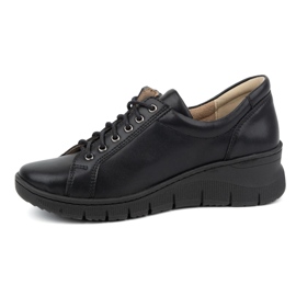 Olivier Dámské kožené boty se silnou podrážkou 1236, černé černá 1 Olivier Dámské kožené boty se silnou podrážkou 1236, černé černá 1