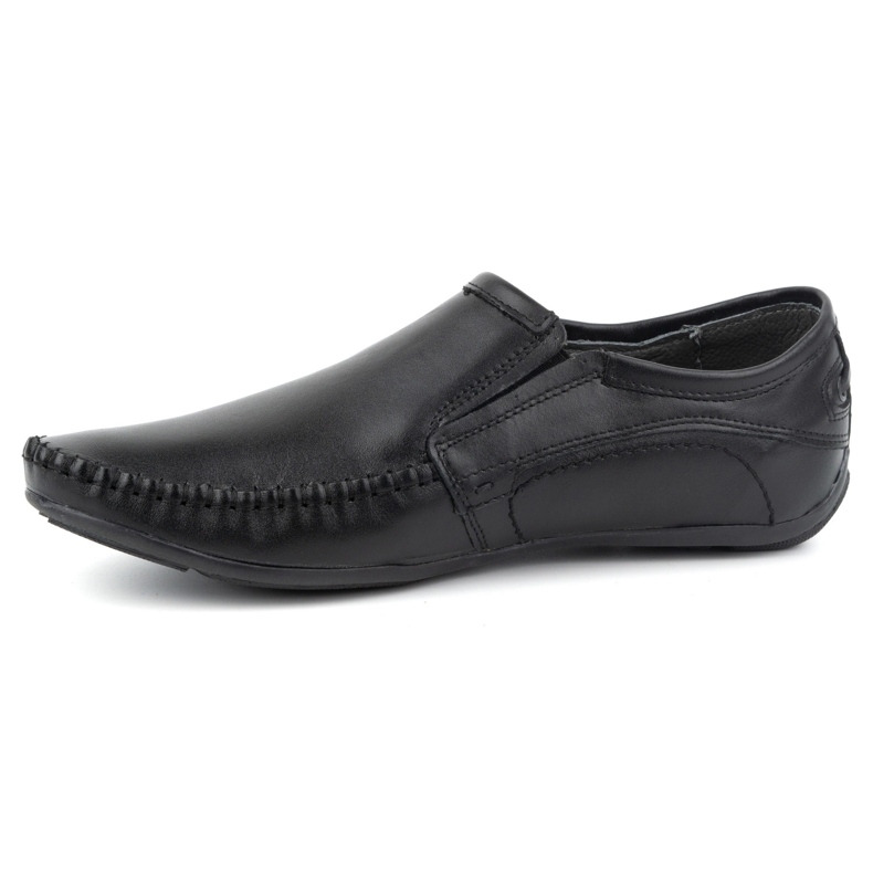 Olivier Pánské kožené slip-on mokasíny 4206 černé černý 1