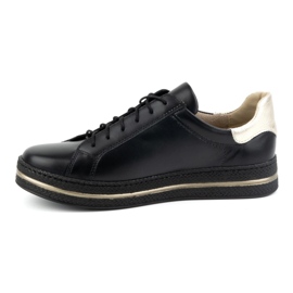 Olivier Dámské kožené boty Style 1190 černé tenisky černý 1