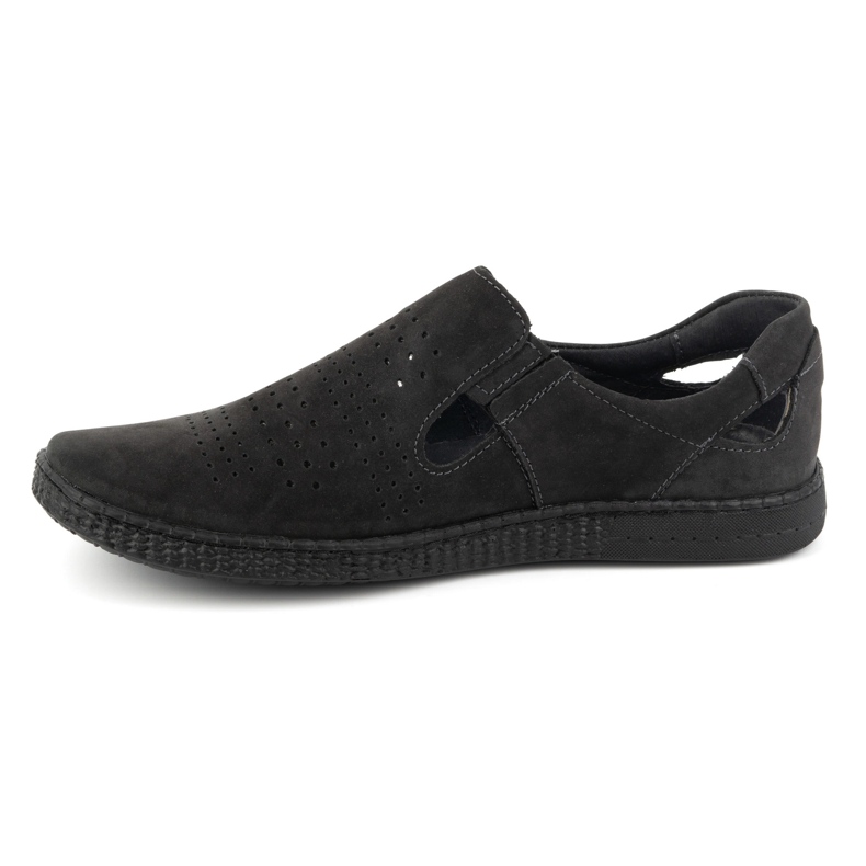 KOMODO Pánské kožené mokasínové boty 864 Black černý 2