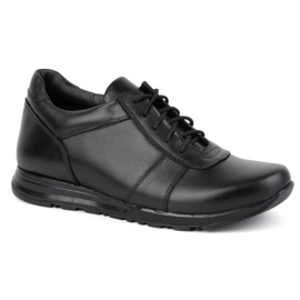 Olivier Pánské šněrovací kožené zvětšovací boty Sport Style 408KZ + 3 cm, černé černá 2