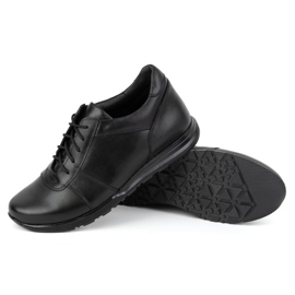 Olivier Pánské šněrovací kožené zvětšovací boty Sport Style 408KZ + 3 cm, černé černá 4