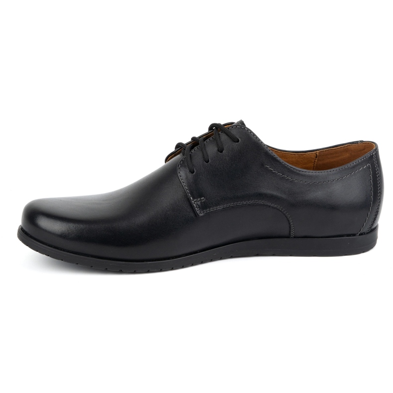 Elegantní pánské kožené boty KAMPOL Model 326 černá černý 1