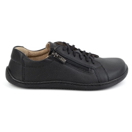 Olivier Dámské minimalistické barefoot kožené boty model 1243 černá černý 1