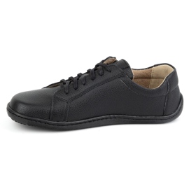Olivier Dámské minimalistické barefoot kožené boty model 1243 černá černý 2