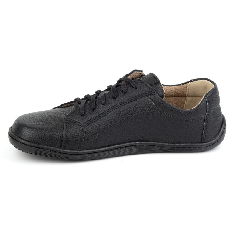 Olivier Dámské minimalistické barefoot kožené boty model 1243 černá černý 2