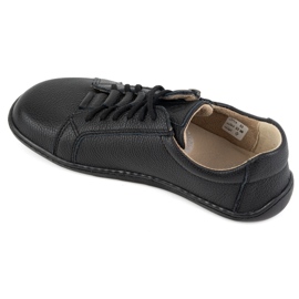 Olivier Dámské minimalistické barefoot kožené boty 1242 černá 1