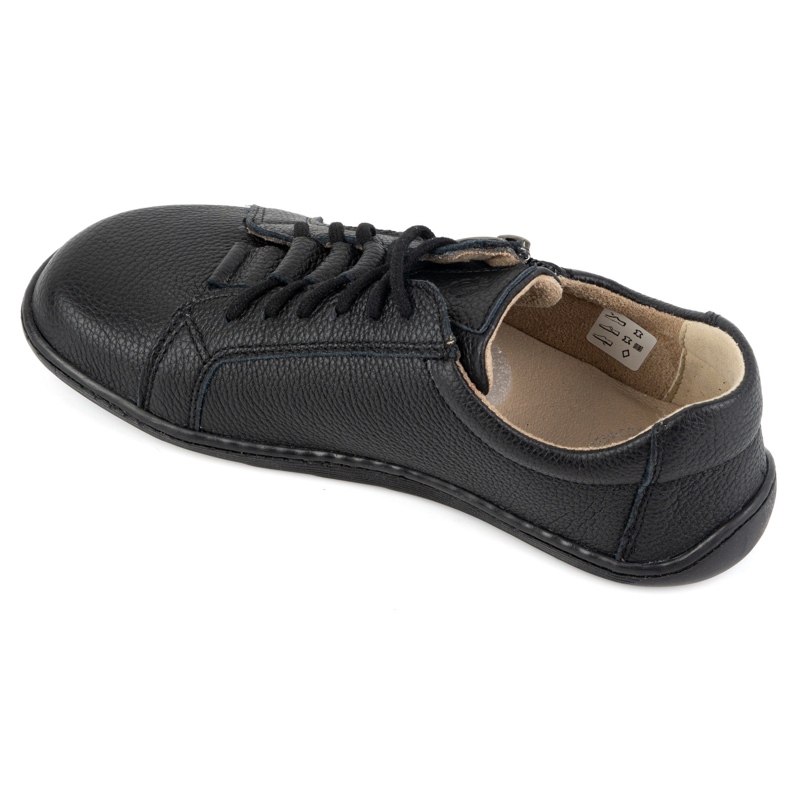 Olivier Dámské minimalistické barefoot kožené boty 1242 černá černý 1