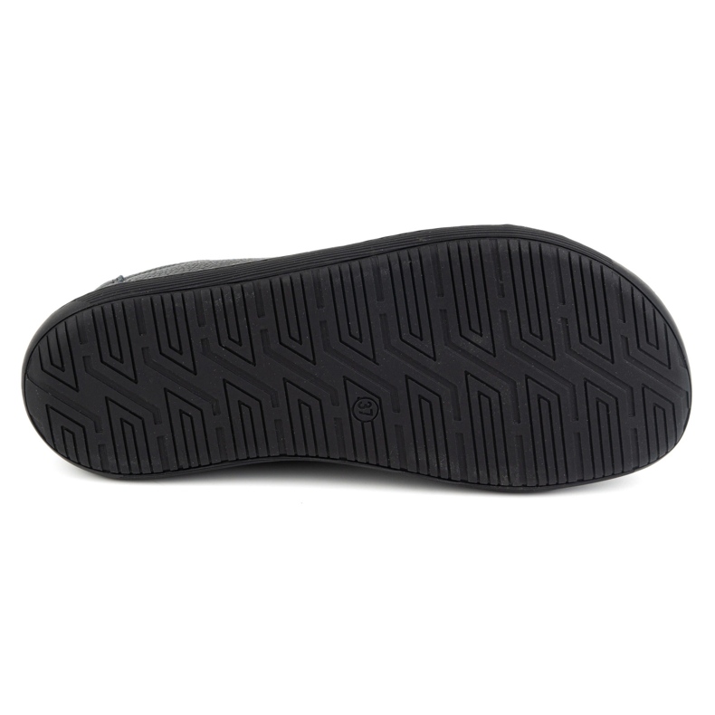 Olivier Dámské minimalistické barefoot kožené boty 1242 černá černý 2