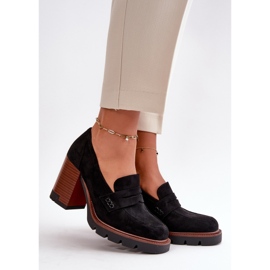 Dámské boty na vysokém podpatku vyrobené z ekologického semiše černá Vinceza 58105 1 Dámské boty na vysokém podpatku vyrobené z ekologického semiše černá Vinceza 58105 1