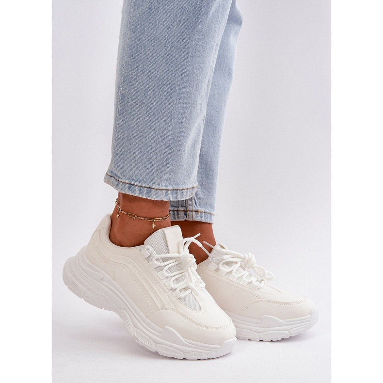 Dámské tenisky, sportovní obuv se silnou podrážkou, bílá Lerila bílý 1 Dámské tenisky, sportovní obuv se silnou podrážkou, bílá Lerila bílý 1