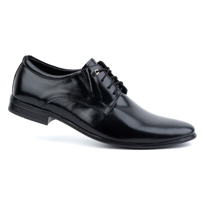 Olivier Společenská pánská kožená šněrovací obuv, elegantní 304LU, černá černý 1