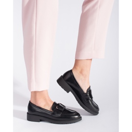 Goodin Černé dámské mokasíny s přezkou černá 1