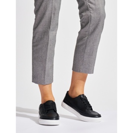 Černé kožené dámské tenisky Sergio Leone černý 1