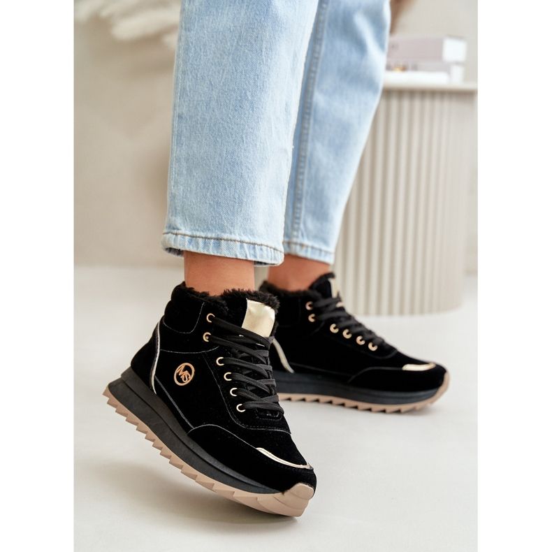 Dámská zateplená sportovní obuv na platformě černá Ariatte 2