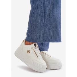 Dámské zateplené sportovní tenisky s robustní podrážkou, bílá Ardiela bílý 1